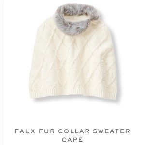 Janie and Jack Fur Sweater Cape Shawl Baby A2